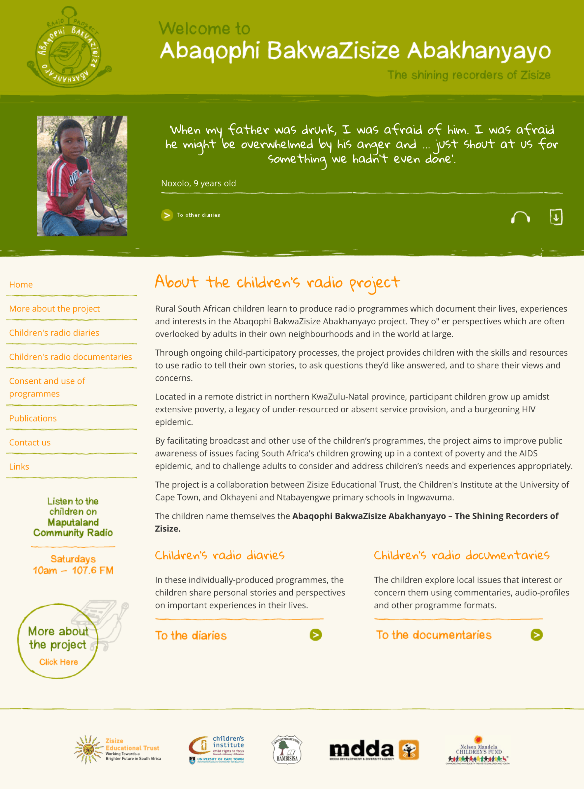 Children's Radio Project Website