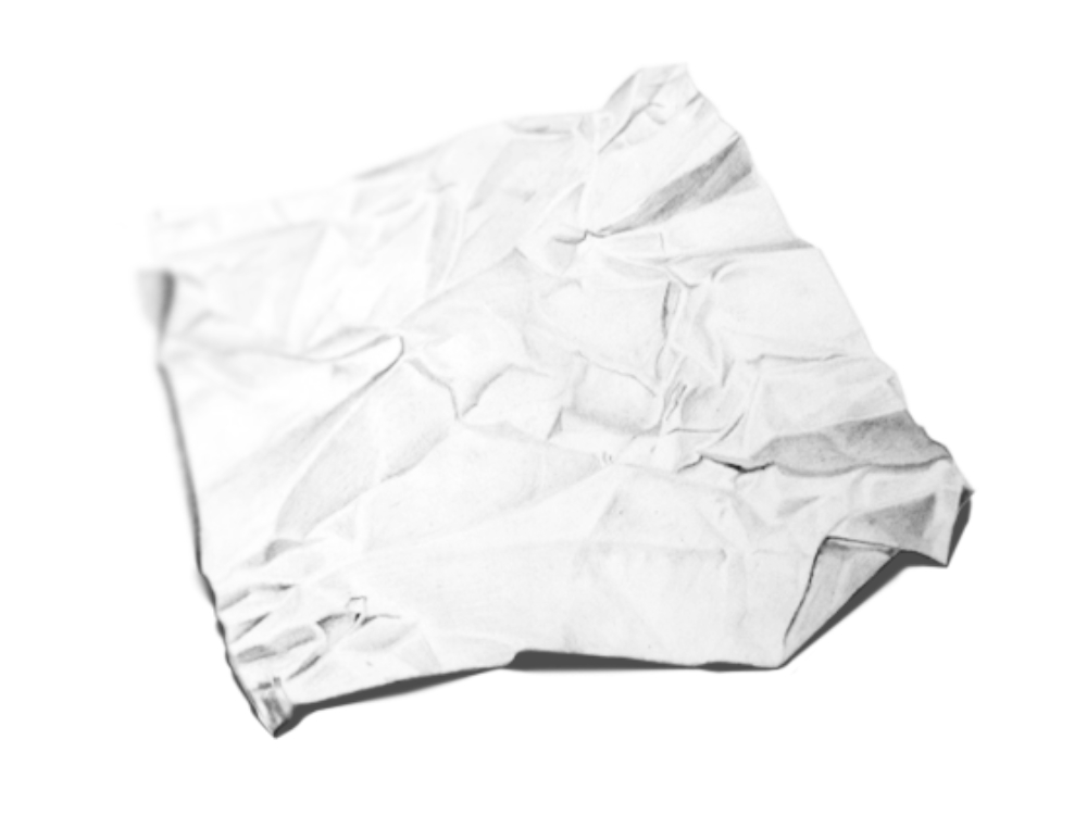pencil rendering of a piece of paper
